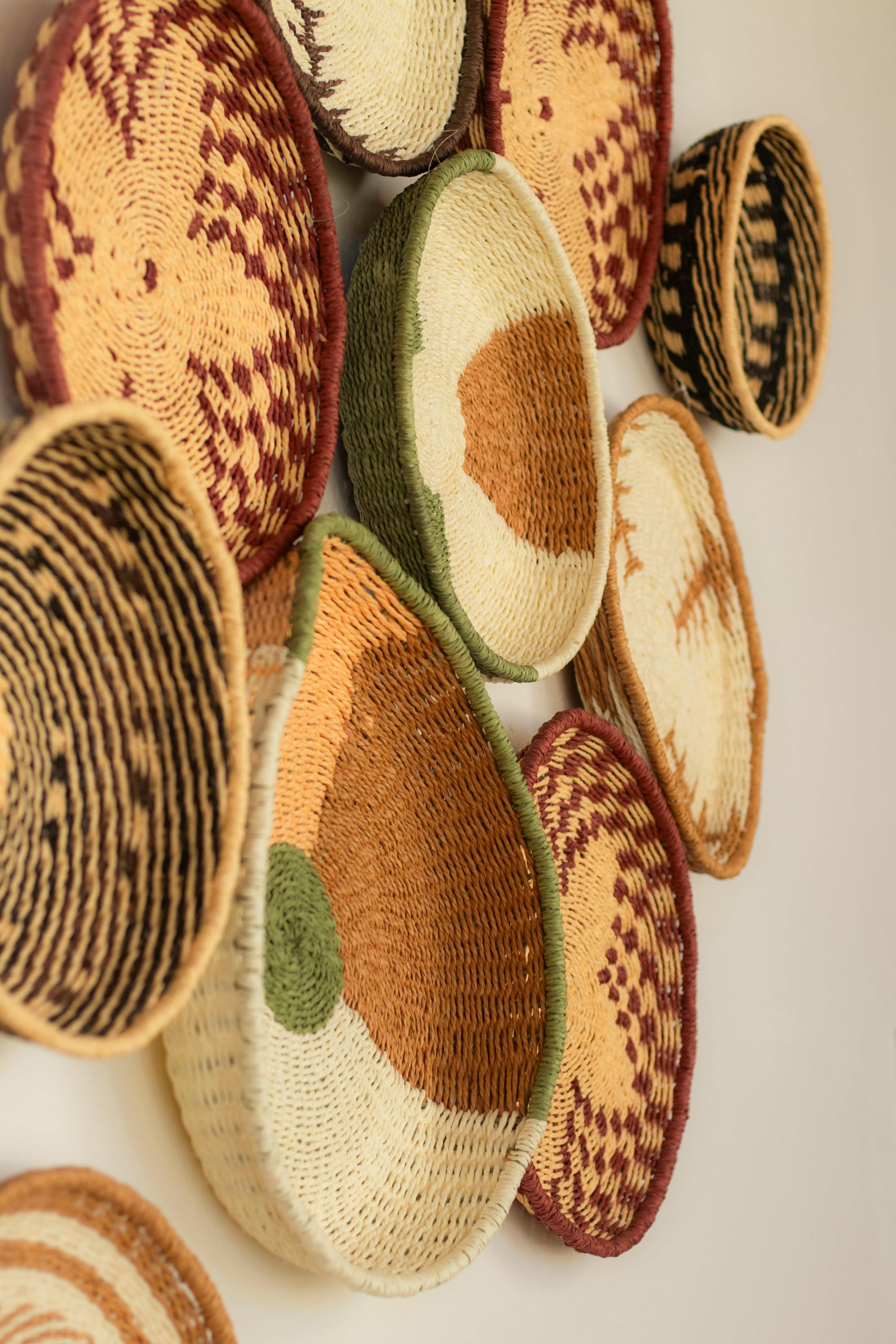 Décoration murale en raphia naturel tendance